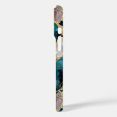 Teal Marble Phone Case Gold Abstract Luxury Case-Mate iPhoneケース (裏面 / 左)