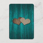 Teal Mason Jar Wood Wedding Accommodation Card エンクロージャーカード (裏面)