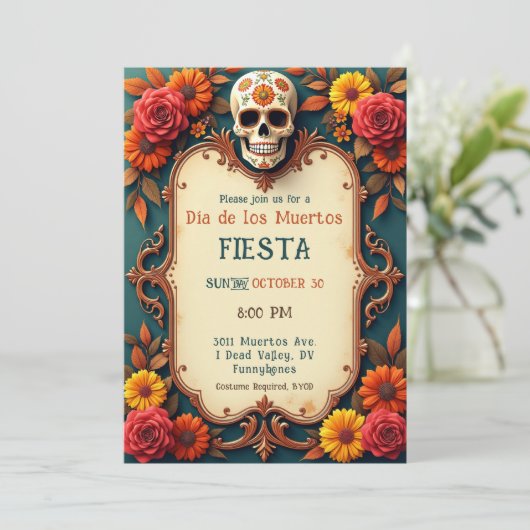 💀🎉 Teal Me the Afterlife Party Invitation 招待状 (スタンド正面)