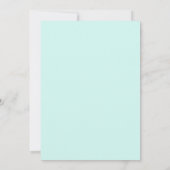 Teal Metallic Watercolor Coastal Wedding 招待状 (裏面)