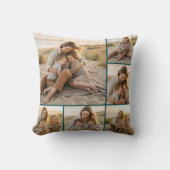 Teal Mom Is a Verb Family Photo Mum Keepsake クッション (正面)