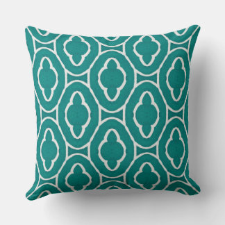  Teal Moroccan Trellis Pattern クッション
