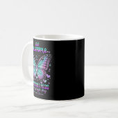 Teal N Purple Butterfly Suicide Prevention Awarene コーヒーマグカップ (正面左)