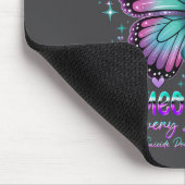 Teal N Purple Butterfly Suicide Prevention Awarene マウスパッド (コーナー)