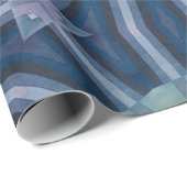 Teal & Navy Geometric Kaleidoscope Pattern ラッピングペーパー (ロールコーナー)