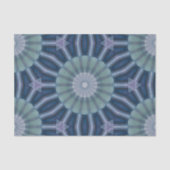 Teal & Navy Geometric Kaleidoscope Pattern 薄葉紙 (正面)