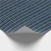 Teal & Navy Tartan Plaid Gift Wrap Wrapping Paper ラッピングペーパー (角)