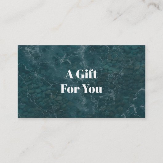 Teal ocean, modern 割引カード (正面)