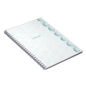 Teal Oceanic Pearls Personalised Beach Towel ノートブック (右側)