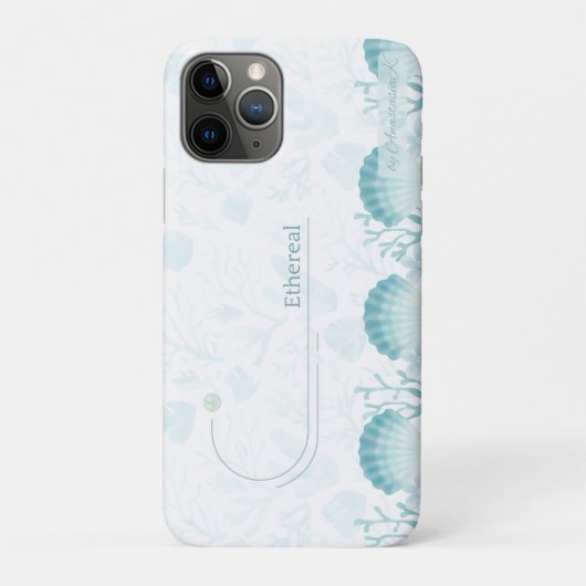 Teal Oceanic Pearls Personalised  Case-Mate iPhoneケース (裏)