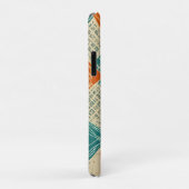 Teal, Orange, and Tan Abstract Flowers  Case-Mate iPhoneケース (裏面/右)