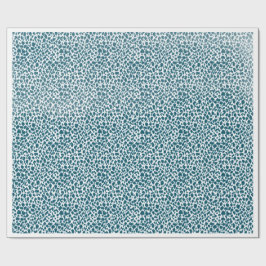 Teal Organic Spotted Pattern Wrapping Paper – Mini ラッピングペーパー