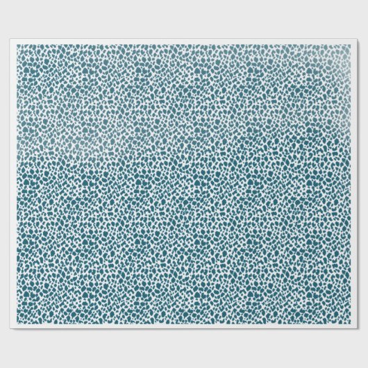 Teal Organic Spotted Pattern Wrapping Paper – Mini ラッピングペーパー (フラット)