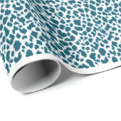 Teal Organic Spotted Pattern Wrapping Paper – Mini ラッピングペーパー (ロールコーナー)