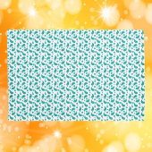 Teal Paisley Floral Pattern 枕カバー