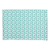 Teal Paisley Floral Pattern 枕カバー (正面)