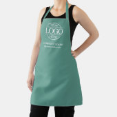Teal Personalized Apron with Logo Custom Uniform エプロン (インサイチュ)