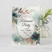 Teal Petals in Bronze Bloom Retirement Party 招待状 (スタンド正面)