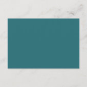 Teal Petals in Bronze Bloom Wedding エンクロージャーカード (裏面)