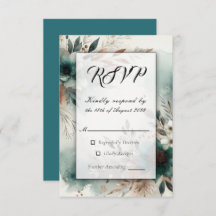 Teal Petals in Bronze Bloom Wedding