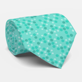Teal Polka Dots ネクタイ