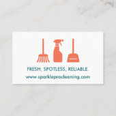 Teal Professional House Cleaning Services 名刺 (裏面)