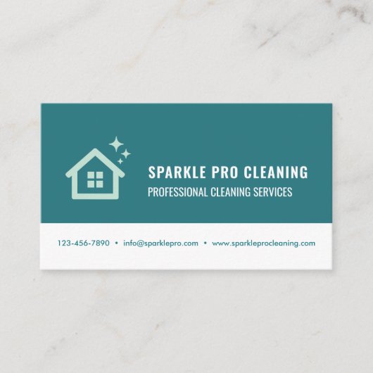 Teal Professional House Cleaning Services 名刺 (正面)