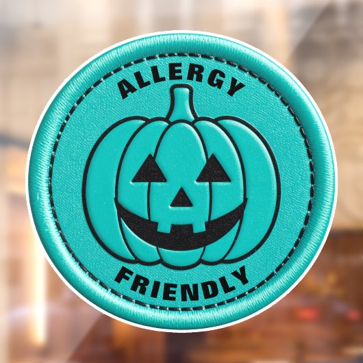 Teal Pumpkin Allergy Friendly Non Food Treat Alert ウィンドウサイン (シート2)