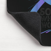 Teal Purple Ribbon For Suicide Prevention Awarenes マウスパッド (コーナー)