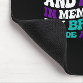 Teal Purple Ribbon Suicide Awareness Brother Aware マウスパッド (コーナー)