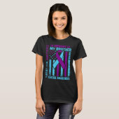 Teal Purple Ribbon Suicide Awareness Flag Brother  Tシャツ (正面フル)
