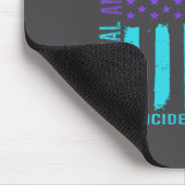 Teal Purple Ribbon Suicide Awareness Flag Freind B マウスパッド (コーナー)