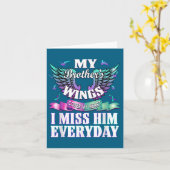 Teal Purple Ribbon Suicide Awareness Flag I Miss M カード (黄色い花)