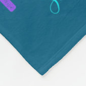 Teal Purple Ribbon Suicide Awareness Flag Uncle  フリースブランケット (角)