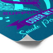 Teal Purple Suicide Prevention Awareness Nephew He ポスター (角)