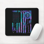 Teal Purple Us Usa Flag Suicide Prevention Awarene マウスパッド (マウス)