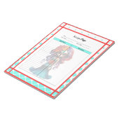 Teal Red Roses Sugar Skull Recipes ノートパッド (アングル)