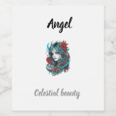 Teal Reverie Crimson in Bloom Ethereal Chromatics  ワインラベル (シングルラベル)