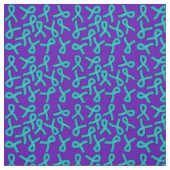 Teal Ribbons ファブリック (見本)