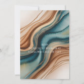 Teal Roses and Bronze Leaves Bridesmaids Luncheon 招待状 (裏面)