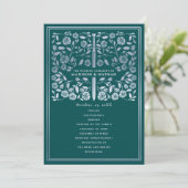 Teal Royal Medieval Silver Sword Wedding Program プログラム (スタンド正面)