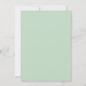 Teal Salmon Aquarelle Wedding 招待状 (裏面)