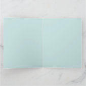 Teal Satin Folded Wedding Thank You Card サンキューカード (内部)