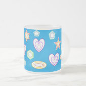 Teal Shapes mug フロストグラスマグカップ (正面右)