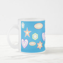 Teal Shapes mug フロストグラスマグカップ