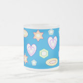 Teal Shapes mug フロストグラスマグカップ (中央)
