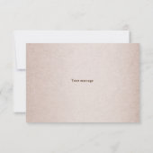 Teal Silver Floral Copper Butterfly Tan Wedding サンキューカード (裏面)