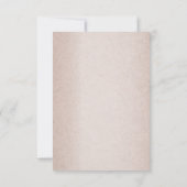 Teal Silver Floral Copper Butterfly Tan Wedding セーブザデート (裏面)