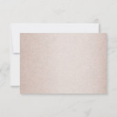 Teal Silver Floral Copper Butterfly Tan Wedding 出欠カード (裏面)