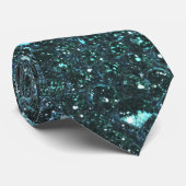 teal snake skin print, snake scales pattern ネクタイ (ロール)